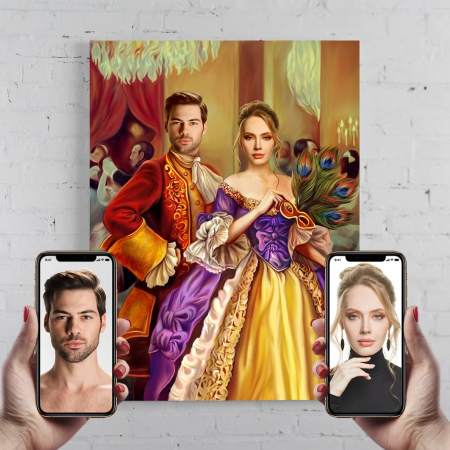 Portrete Legendare - Portret personalizat - 2 persoane - Cuplu la bal