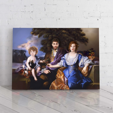 Portret personalizat - 3 persoane - Familie nobila [2]