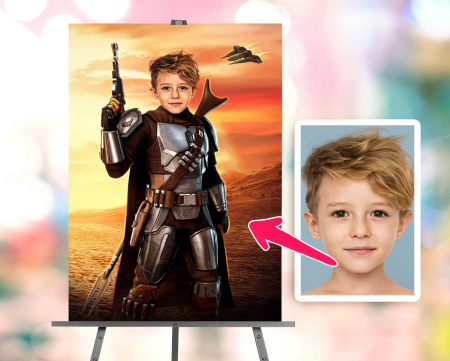 Portrete cu baieti - Portret personalizat - Micul Boba Fett