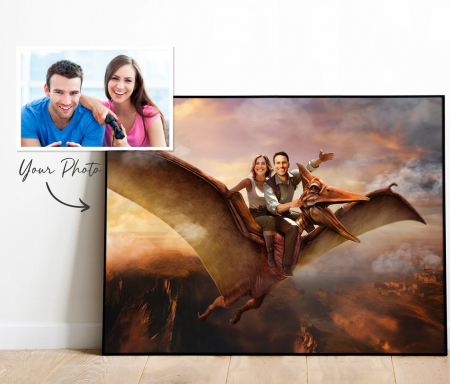 Portrete cupluri si familie - Portret personalizat - Cuplu pe Pterodactyl