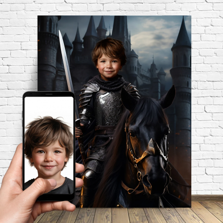 Portrete cu copii - Portret personalizat - Micul Cavaler