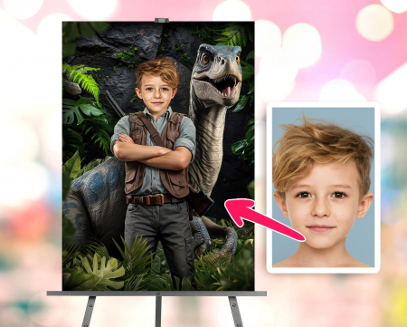 Portrete cu baieti - Portret personalizat - Jurassic Park