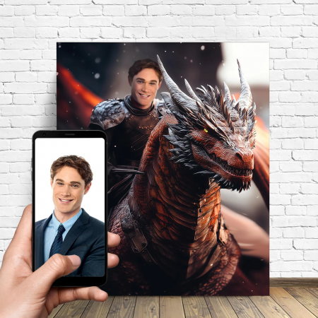 Portrete barbati - Portret personalizat - Dragon Rider 2