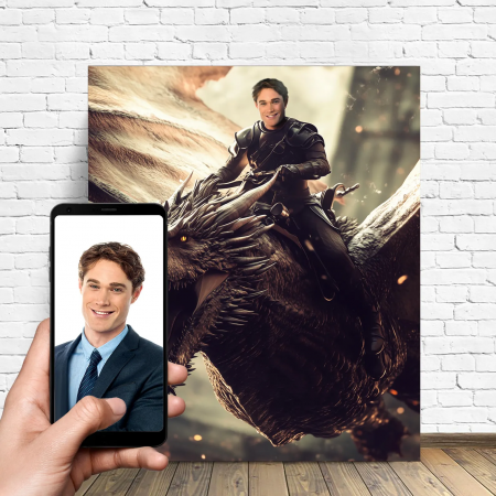 Portrete barbati - Portret personalizat - Dragon Rider