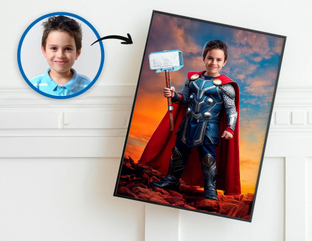 Portrete cu baieti - Portret personalizat - Micul Thor