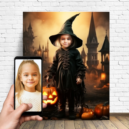 Portrete cu copii - Portret personalizat - Micuta Vrajitoare