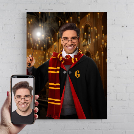 Portrete barbati - Portret personalizat - Vrajitor din Harry Potter