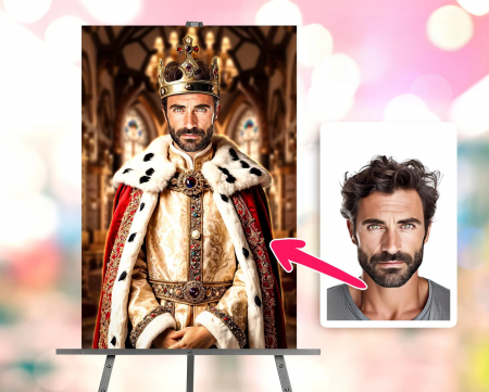 Portrete barbati - Portret personalizat - Monarhul