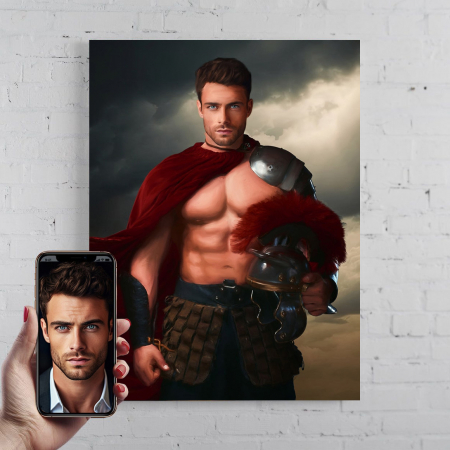 Portrete barbati - Portret personalizat - Spartanul