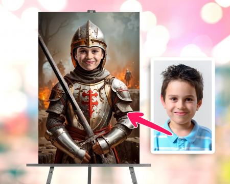 Portrete cu baieti - Portret personalizat - Micul Templier