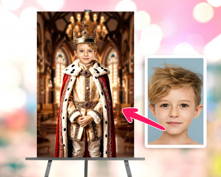 Portrete cu baieti - Portret personalizat - Micul Monarh