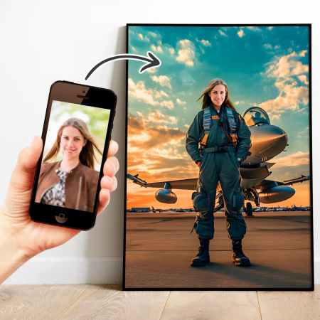 Portrete femei - Portret personalizat - Aviator