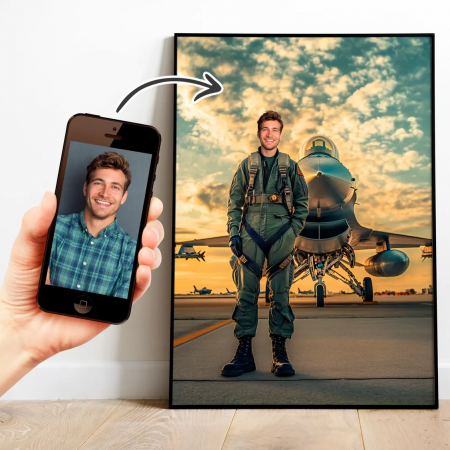 Portrete barbati - Portret personalizat - Aviatorul