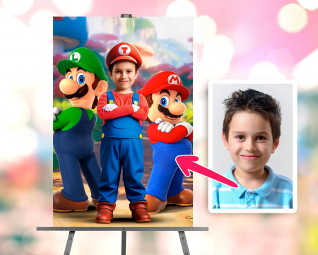 Portrete cu baieti - Portret personalizat - The Mario Brothers