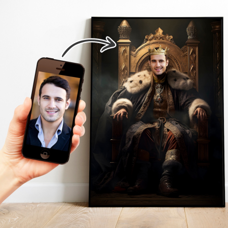Portrete barbati - Portret personalizat - Regele