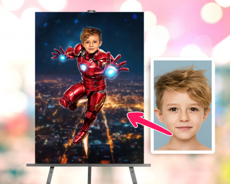 Portrete cu baieti - Portret personalizat - Micul Iron Man