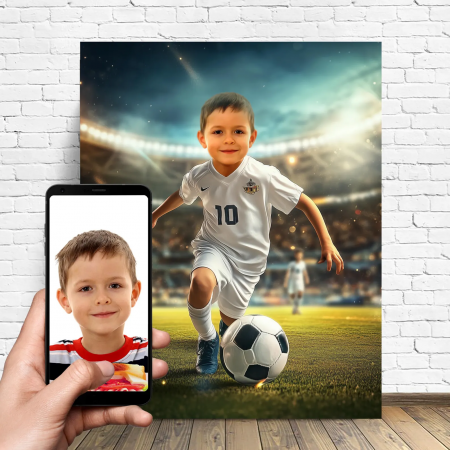 Portrete cu baieti - Portret personalizat - Micul Fotbalist