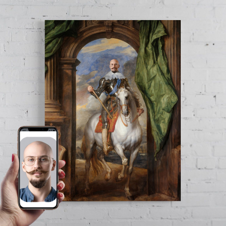 Portrete barbati - Portret personalizat - Print pe cal