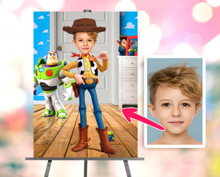 Portrete cu baieti - Portret personalizat - Woody din Toy Story