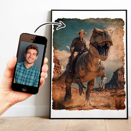 Portrete barbati - Portret personalizat - Calaret de Dinozauri