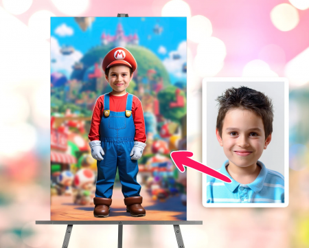 Portrete cu baieti - Portret personalizat - Mario