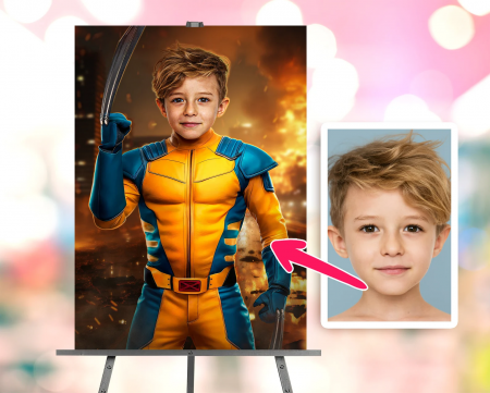 Portrete cu baieti - Portret personalizat - Wolverine