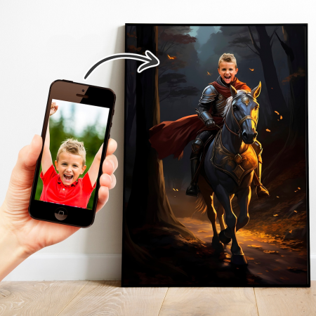 Portrete cu copii - Portret personalizat - Cavaler