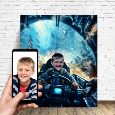 Portrete cu baieti - Portret personalizat - Rocker Rider