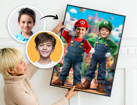 Portrete cu baieti - Portret personalizat - The Mario Brothers