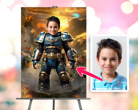 Portrete cu baieti - Portret personalizat - Razboinic Planetar