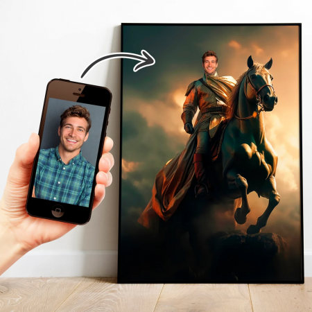 Portrete barbati - Portret personalizat - Cavalerul