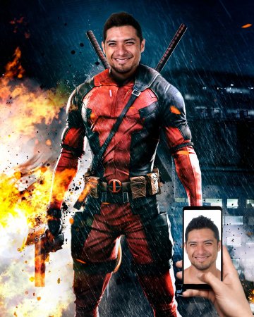 Portrete barbati - Portret personalizat - Deadpool