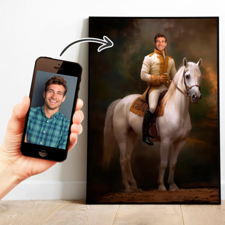 Portrete barbati - Portret personalizat - Cavalerul
