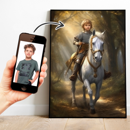 Portrete cu copii - Portret personalizat - Cavalerul