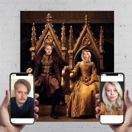 Portrete cupluri si familie - Portret personalizat -  Cuplu Regal