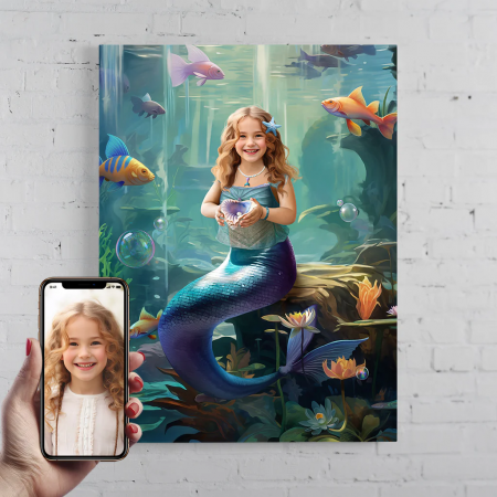 Portrete cu copii - Portret personalizat - Mica Sirena