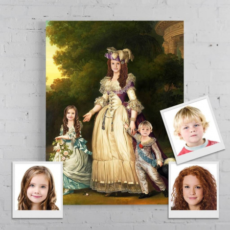 Portrete cupluri si familie - Portret personalizat - Ducesa cu copiii