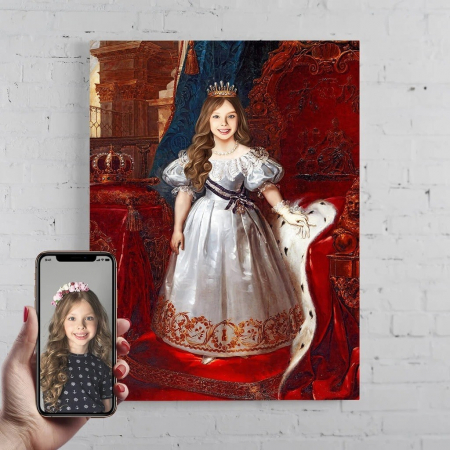 Portrete cu copii - Portret personalizat - mica Printesa