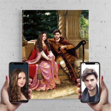 Portrete cupluri si familie - Portret personalizat - PERECHE REGALA - 2 persoane