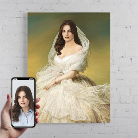 Portrete femei - Portret personalizat - Printesa in alb