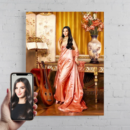Portrete femei - Portret personalizat - The Rosy Lady