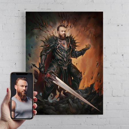 Portrete barbati - Portret personalizat - Cavalerul Flacarii
