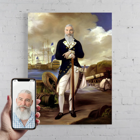 Portrete barbati - Portret personalizat - Capitanul