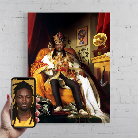 Portrete barbati - Portret personalizat - King of Rap