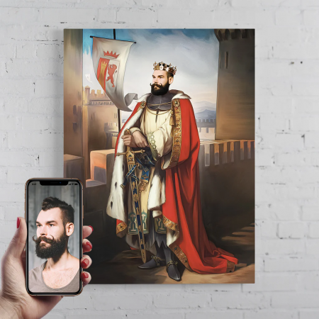 Portrete barbati - Portret personalizat - Protector of the Kingdom