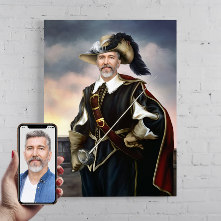 Portrete barbati - Portret personalizat - Muschetarul
