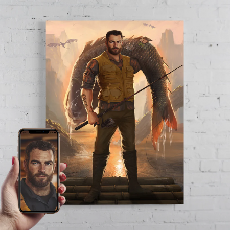 Portrete barbati - Portret personalizat - Pescarcul Epic