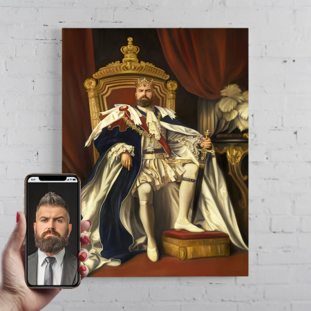 Portrete barbati - Portret personalizat - Rege