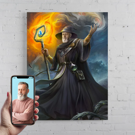 Portrete barbati - Portret personalizat - Vrajitorul