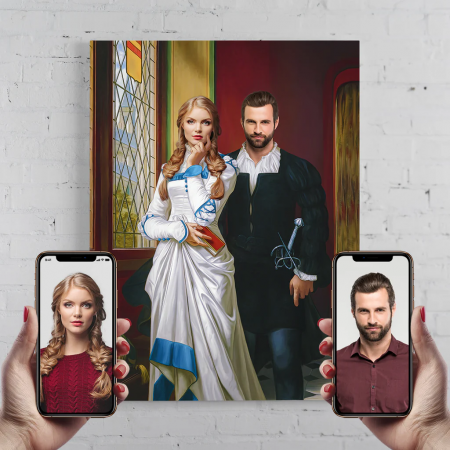 Portrete cupluri si familie - Portret personalizat - The Fair Lady & Her Guard